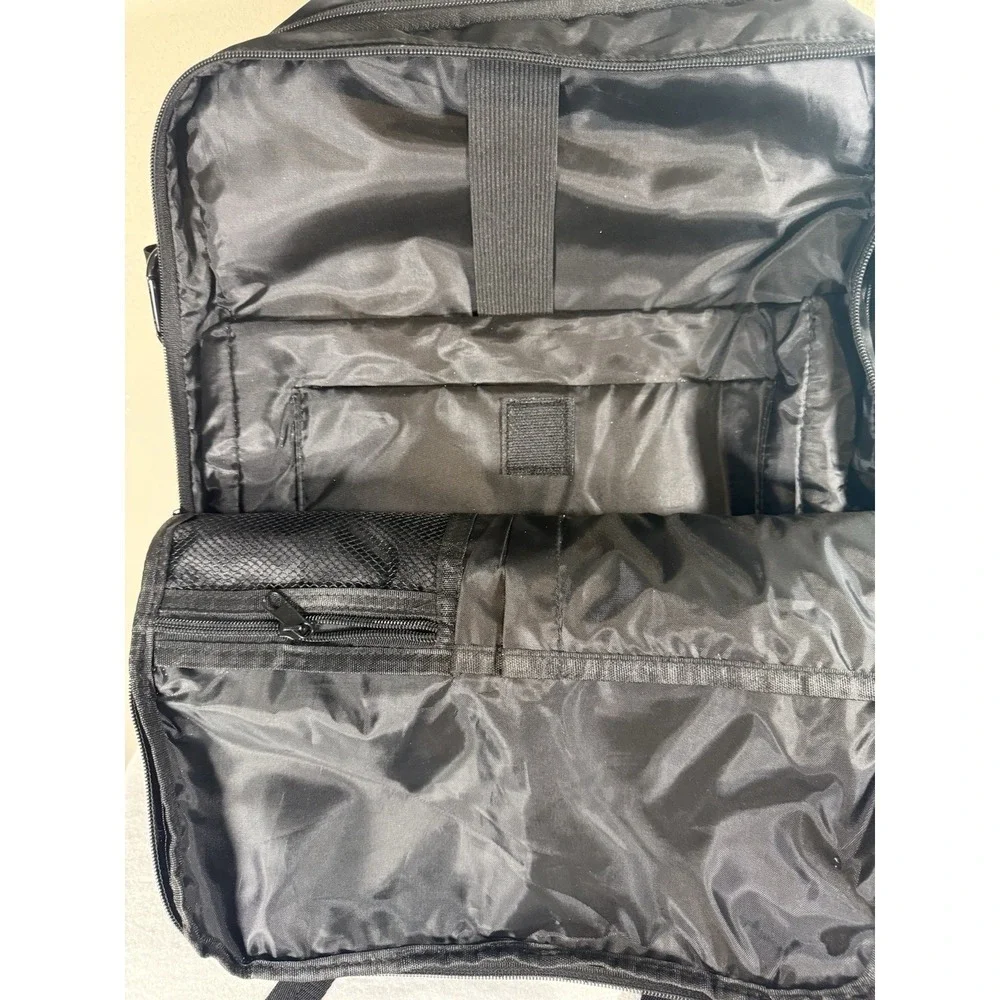 Large Black Travel Backpack Carry-On – Laptop Sleeve, Compartments, Pockets